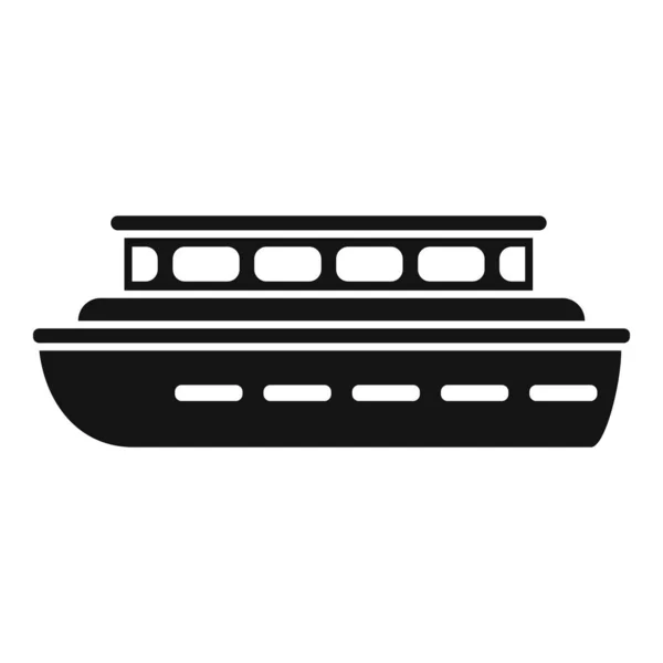 Ícone Barco Guarda Vetor Simples Barco Resgate Costa Mar — Vetor de Stock