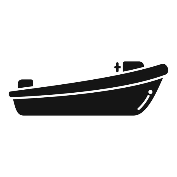 木製救助ボートアイコンシンプルなベクトル 海の洪水 海岸安全 — ストックベクタ