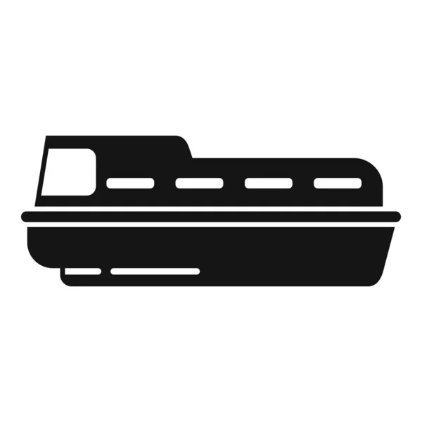 Veiligheidsboot Pictogram Eenvoudige Vector Reddingsboot Zeeleven — Stockvector
