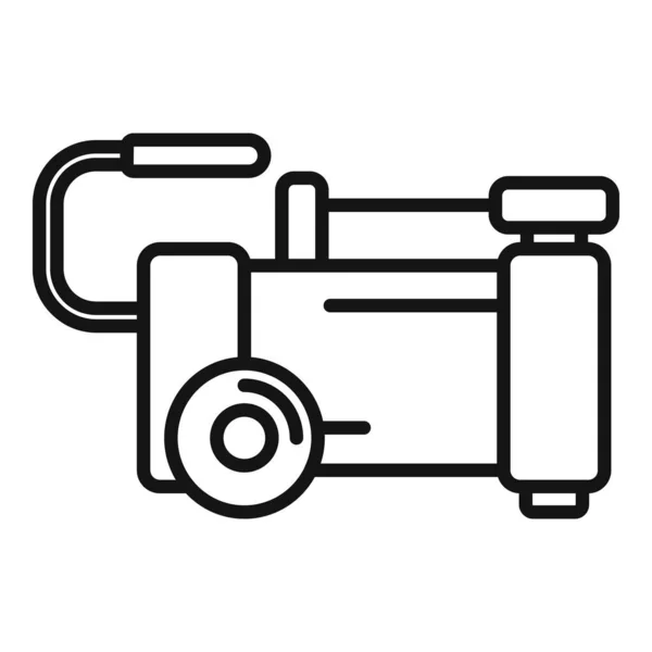 Εικονίδιο Περιγράμματος Συσκευής Συμπιεστή Μηχανή Του Αέρα Δοχείο Αντλίας — Διανυσματικό Αρχείο