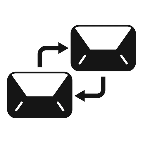 Ícone Troca Mail Vector Simples Móvel Social Serviço Rede —  Vetores de Stock