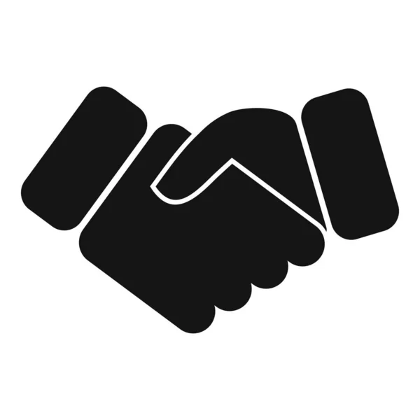 Teamwork Handshake Icon Simple Vector Business Community Social Digital — Stock Vector