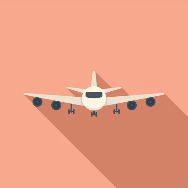 Ikona Samolotu Wektor Płaski Transfer Lotniska Samolot Podróżny — Wektor stockowy