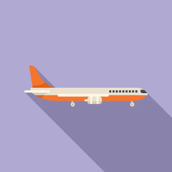 Ikona Samolotu Wycieczkowego Wektor Płaski Transfer Lotniska Hotel Turystyczny — Wektor stockowy