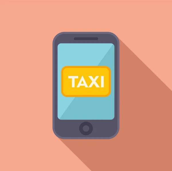 Smartphone Taxi Service Ikon Platt Vektor Flygplatstransfer Modern Bok — Stock vektor
