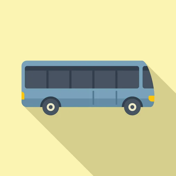 交通バスのアイコンフラットベクトル 空港送迎 ターミナルトリップ — ストックベクタ