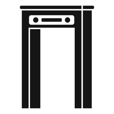 Havaalanı tarayıcı simgesi basit bir vektör. Uçuş transferi. Uçak yolculuğu.