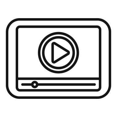 Tablet simge taslak vektörünü düzenle. Montaj filmi. Görüntü düzenleyici