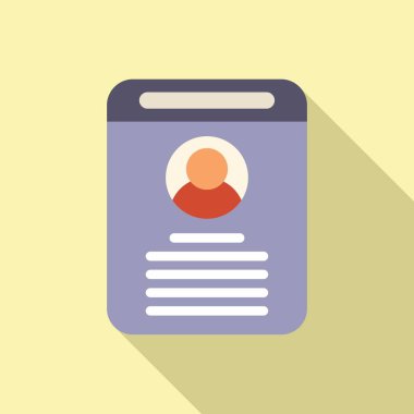 Avatar tasarım ikonu düz vektör. Düğme arayüzü. Adres işi