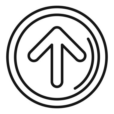 Simge çizgisi vektörünü okla. Web arayüzü. İnternet adresi