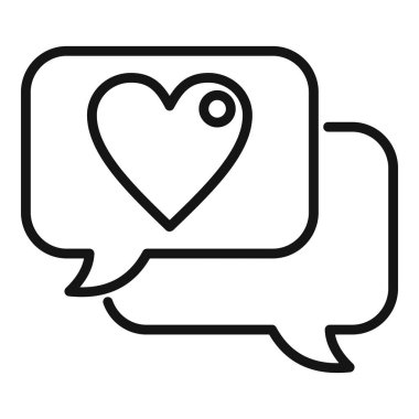 Sohbet ikonu ana hat vektörü. Web bağlantısı. Yazılım uygulaması