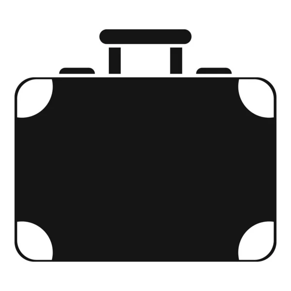 Ikona Cestovní Tašky Jednoduchý Vektor Transfer Letiště Hotelová Zavazadla — Stockový vektor