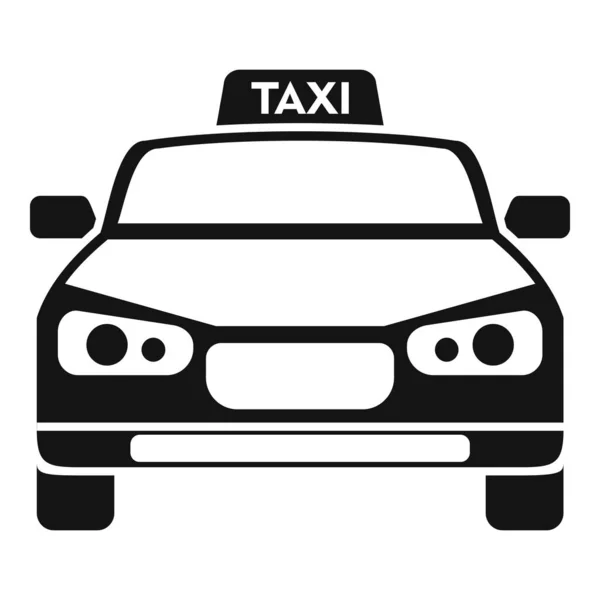 Taxi Auto Icona Semplice Vettore Trasferimento Aeroporto Aereo Traffico — Vettoriale Stock