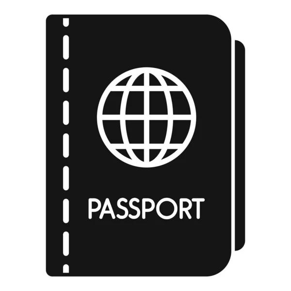Ícone Passaporte Vetor Simples Transferência Voo Tráfego Rodoviário — Vetor de Stock