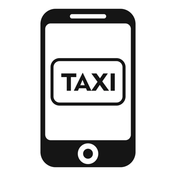 Smartphone Taxi Icono Servicio Vector Simple Traslado Aeropuerto Libro Moderno — Vector de stock