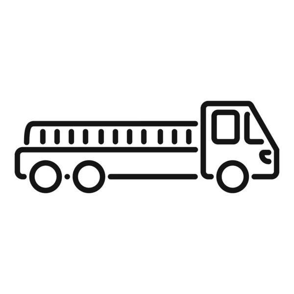 空港トラックのアイコンの輪郭ベクトル 荷物を移せ 旅行ターミナル — ストックベクタ