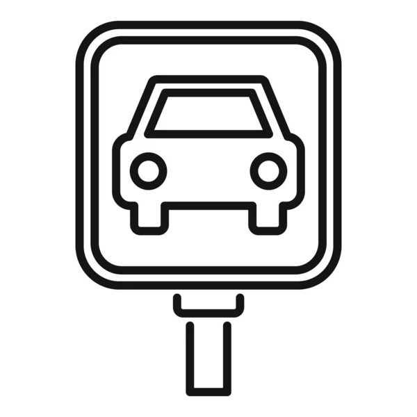 Verkehrszeichensymbol Für Taxis Umreißt Vektor Flughafenflug Reiseflugzeug — Stockvektor
