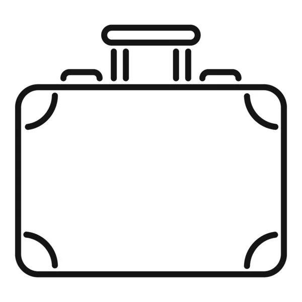 Vektor Obrysu Ikony Cestovní Tašky Transfer Letiště Hotelová Zavazadla — Stockový vektor