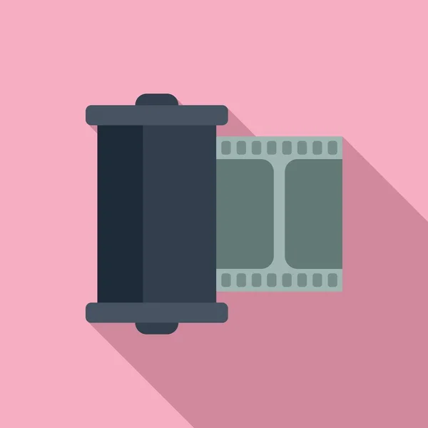 Film Film Icône Plat Vecteur Montage Vidéo Modifier Clip — Image vectorielle