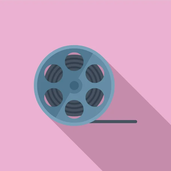 Clip Spule Symbol Flachen Vektor Film Montage Audio Online — Stockvektor