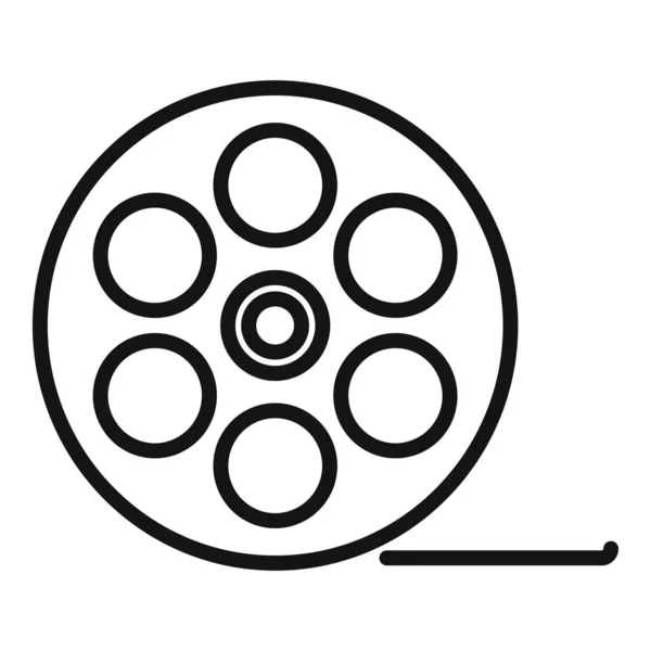 Umrissvektor Des Clip Spulen Symbols Film Montage Audio Online — Stockvektor