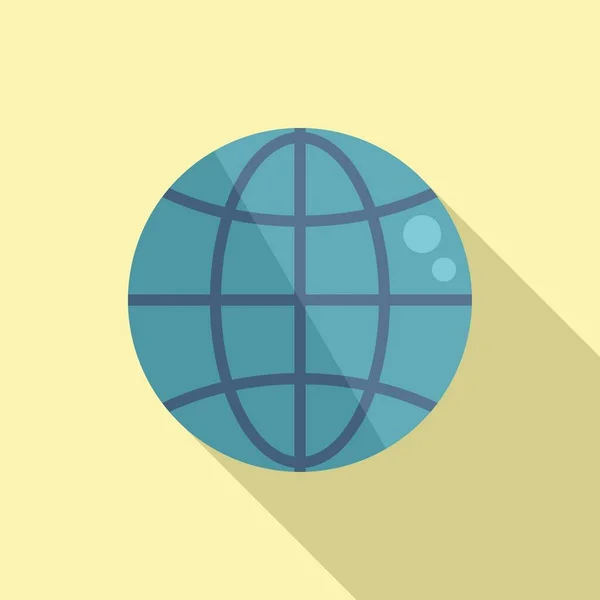 Ikona Globe Plochý Vektor Počítačové Okno Webová Karta — Stockový vektor