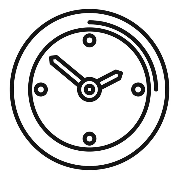 Вектор Контура Настенных Часов Кнопка Данные Интерфейса — стоковый вектор