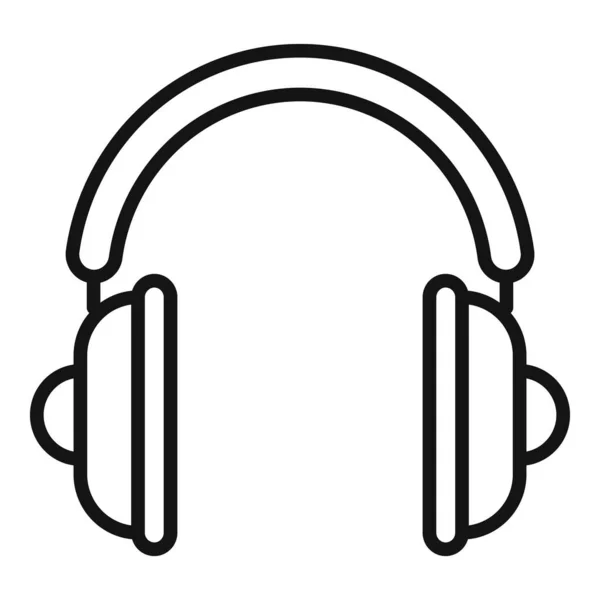 Headphones Ícone Contorno Vetor Contacto Interface Pedido Correio —  Vetores de Stock