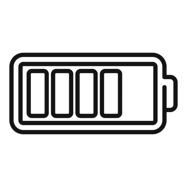 Ikona Baterii Wektor Zarysu Interfejs Internetowy Kształt — Wektor stockowy