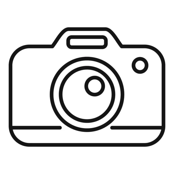 Вектор Контура Иконки Камеры Компьютерный Интерфейс Система Улыбки — стоковый вектор