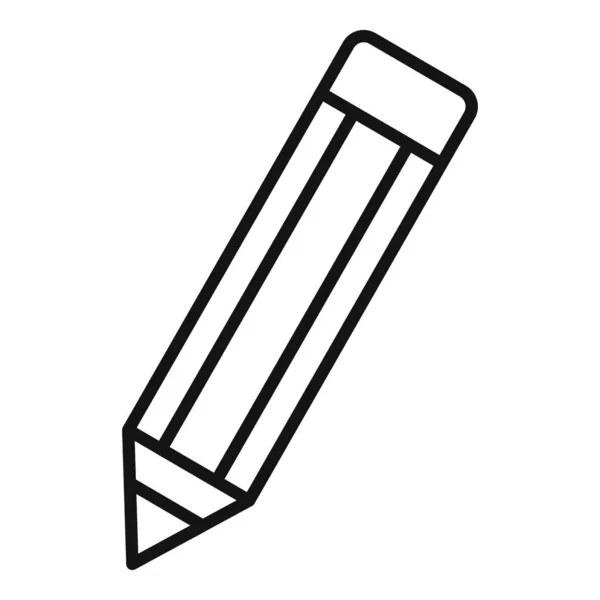 Umrissvektor Mit Bleistift Symbol Computerschnittstelle Lächelnd — Stockvektor