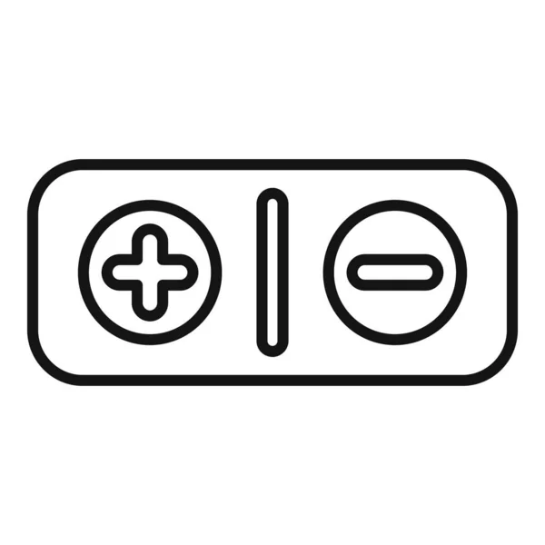 Невеликий Вектор Контуру Піктограми Батареї Кнопка Інтерфейсу Контакт Електронної Пошти — стоковий вектор