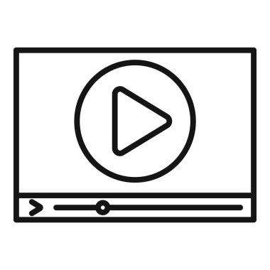 Oyuncu simge ana hatları vektörü. Web arayüzü. Kişi iğnesi