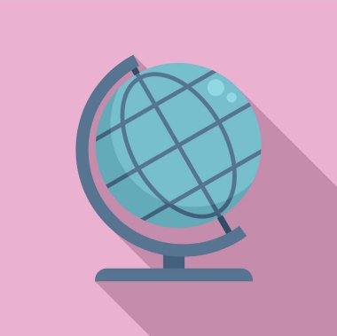 Küre araştırma ikonu düz vektör. Laboratuvar bilim adamı. İlaç deneyi