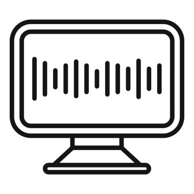Laboratuvar izleme simgesi ana hatları vektörü. Bilimadamı araştırması. DNA genetiği