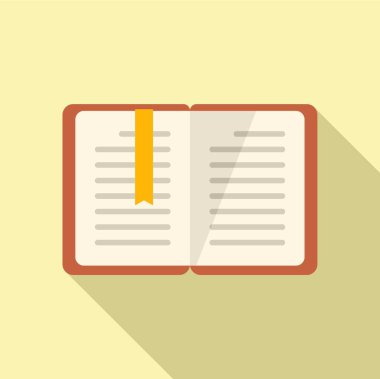 Kitap okuma ikonu düz vektörü. Kampüs eğitimi. Hayatı öğren.