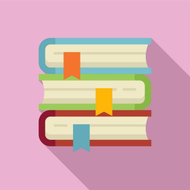 Kitap yığını düz vektörü. Kampüs eğitimi. Şehir grubu