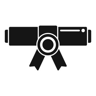 Üniversite diploması simgesi basit bir vektör. Kampüs üniversitesi. Kitap interneti