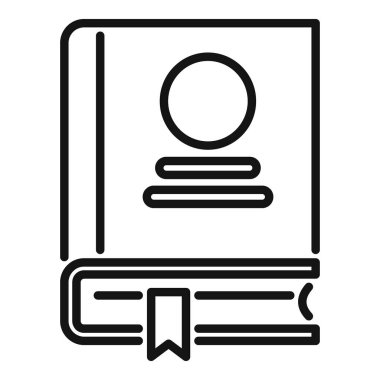 Eğitim kitabı ikonu ana hatları vektörü. Kampüs üniversitesi. Eğitim oluşturuluyor