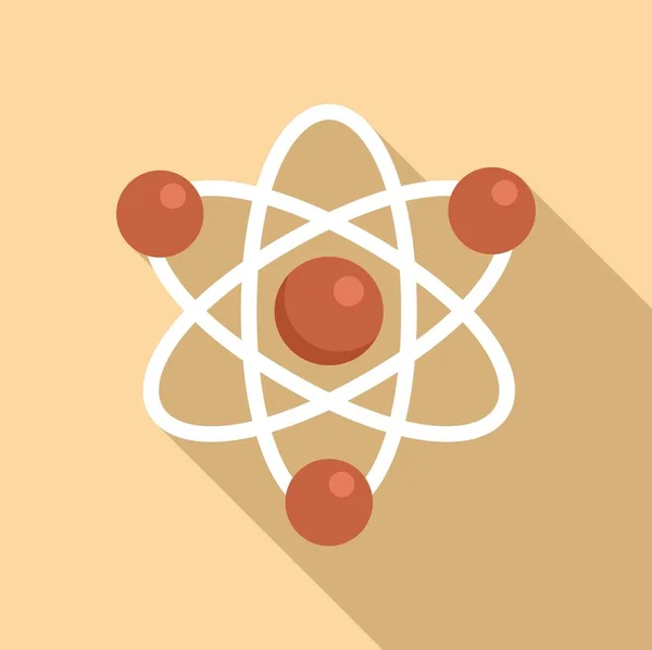 Atomová Ikona Plochý Vektor Lékařská Laboratoř Medicínský Experiment — Stockový vektor