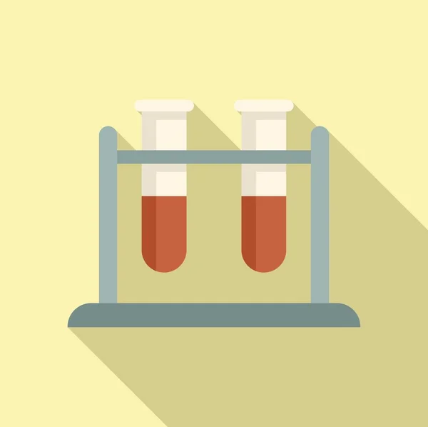 Test Standı Simgesi Düz Vektörü Laboratuvar Araştırması Genetik Dna — Stok Vektör