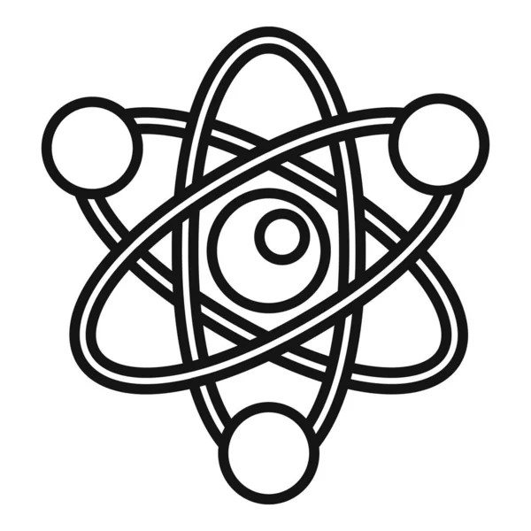 Вектор Контура Атомной Иконки Медицинская Лаборатория Медицинский Эксперимент — стоковый вектор