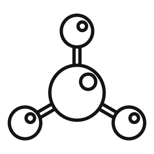 Ikona Molekularna Wektor Zarysu Badania Laboratoryjne Dna Genetyczne — Wektor stockowy