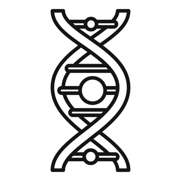 Dna图标轮廓向量 实验室科学家 实验遗传学 — 图库矢量图片