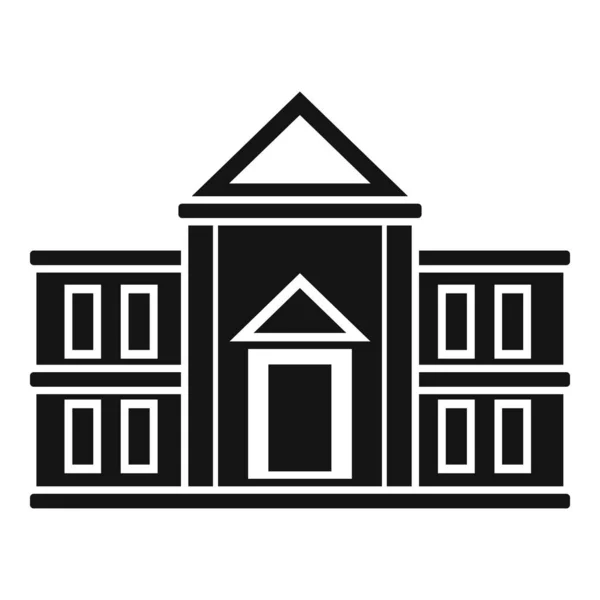 Jednoduchý Vektor Školní Ikony Vzdělání Kampusu Život Městě — Stockový vektor