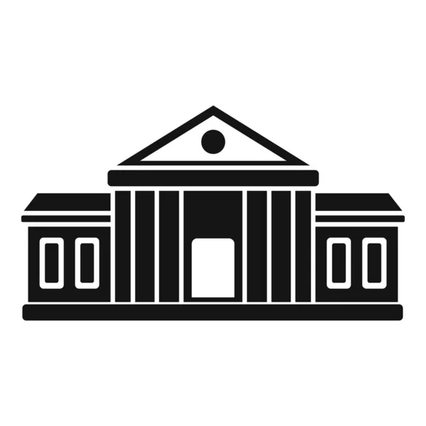 Піктограма Бібліотечної Будівлі Простий Вектор Освіта Кампусі Навчання Відкритому Повітрі — стоковий вектор