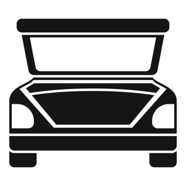 Bagaj simgesini aç basit vektör. Kapı bagajı. Yan çanta