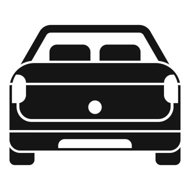 Bagaj sandığı simgesi basit vektör. Araç açık. Bavul tarafı