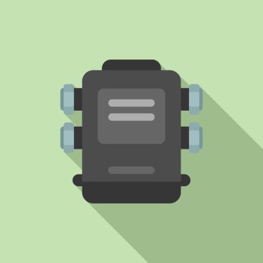 Elektrik bağlantı kutusu simgesi düz vektör. Gücü değiştir. Güvenlik duvarı