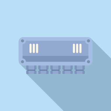 İnşaat bağlantı kutusu simgesi düz vektör. Güvenlik duvarı. Bağlantı kur